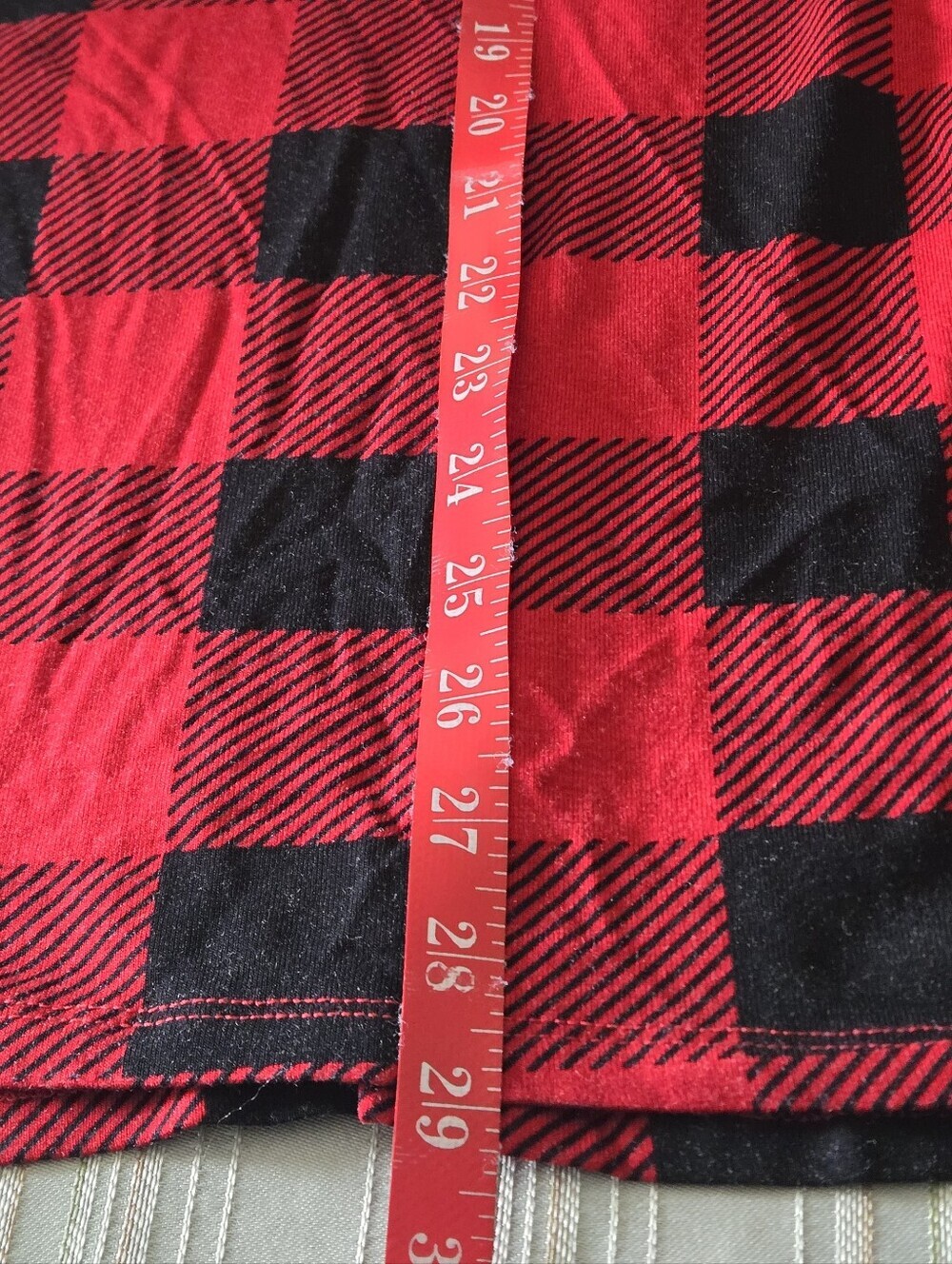 Kim Rogers 2X Red Black Buffalo Plaid Hi-Lo Pullover Top w/ Shoulder Buttons - Picture 11 of 12